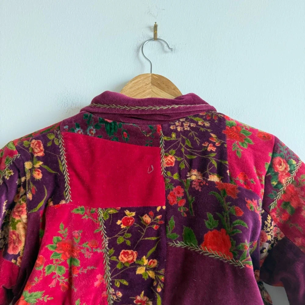 Vintage Cornelliani Velvet Cotton Blend Patchwork Jacket Size 7/8‎
